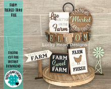 Load image into Gallery viewer, Farm Tiered Tray File SVG, Glowforge Tier Tray Farmhouse Decor