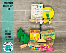 Load image into Gallery viewer, Margarita Tiered Tray File SVG, Glowforge Laser, Cinco De Mayo, Taco Tier Tray, LuckyHeratDesignsCo