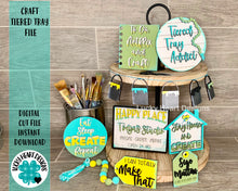 Load image into Gallery viewer, Craft Crafting Tiered Tray File SVG, Glowforge Laser, Tier Tray, LuckyHeartDesignsCo