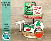 Load image into Gallery viewer, Watermelon Tiered Tray File, SVG, Glowforge Tier Tray Summer