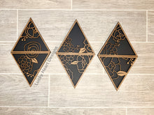 Load image into Gallery viewer, Triangle Floral Wall Art File SVG, Glowforge Laser, LuckyHeartDesignsCo