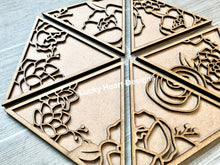 Load image into Gallery viewer, Triangle Floral Wall Art File SVG, Glowforge Laser, LuckyHeartDesignsCo