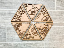 Load image into Gallery viewer, Triangle Floral Wall Art File SVG, Glowforge Laser, LuckyHeartDesignsCo