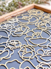 Load image into Gallery viewer, Floral Peony Background File SVG, Glowforge Laser, Flower Sign, LuckyHeartDesignsCo