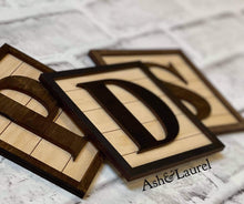 Load image into Gallery viewer, Shiplap Letter Tiles File SVG, Scrabble, Glowforge Laser, LuckyHeartDesignsCo