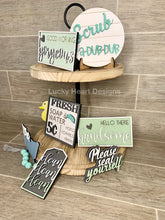 Load image into Gallery viewer, Bathroom Tiered Tray File SVG, glowforge tier tray