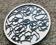 Load image into Gallery viewer, Floral Peony Background File SVG, Glowforge Laser, Flower Sign, LuckyHeartDesignsCo