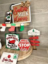 Load image into Gallery viewer, Santa Tiered Tray File SVG, Christmas Holiday Tier Tray, Glowforge Laser, LuckyHeartDesignsCo