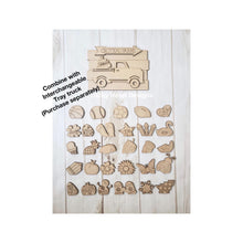 Load image into Gallery viewer, Extra Shapes for the Interchangeable Tiered Tray Truck File SVG, Glowforge Laser, LuckyHeartDesignsCo