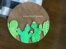 Load image into Gallery viewer, Cactus Door Hanger File SVG, Glowforge File SVG, Cacti Sign, LuckyHeartDesignsCo