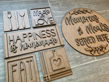 Load image into Gallery viewer, Kitchen Wall Collage File SVG, Glowforge Sign, LuckyHeartDesignsCo