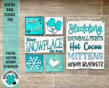 Load image into Gallery viewer, Winter Wall Collage File SVG, Glowforge Sign File Laser, LuckyHeartDesignsCo