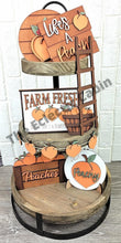 Load image into Gallery viewer, Peach Tiered Tray File SVG, Glowforge Laser, Peaches Fruit Tier Tray, LuckyHeartDesignsCo