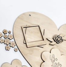 Load image into Gallery viewer, Mother's Day Heart Floral Door Hanger File SVG, Glowforge Laser, LuckyHeartDesignsCo