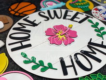 Load image into Gallery viewer, Interchangeable Home Sweet Home Sign Door Hanger, File SVG, Glowforge Laser