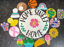 Load image into Gallery viewer, Interchangeable Home Sweet Home Sign Door Hanger, File SVG, Glowforge Laser