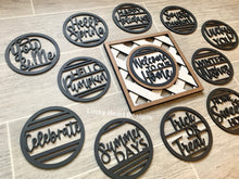 Load image into Gallery viewer, Interchangeable Modern Style File SVG, Glowforge Laser, Lattice Sign, LuckyHeartDesignsCo