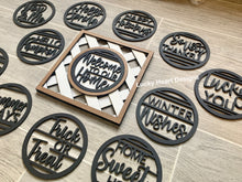 Load image into Gallery viewer, Interchangeable Modern Style File SVG, Glowforge Laser, Lattice Sign, LuckyHeartDesignsCo