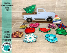 Load image into Gallery viewer, Standing Interchangeable Truck File SVG, Glowforge Home Sing, LuckyHeartDesignsCo