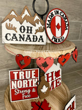 Load image into Gallery viewer, Canada Tiered Tray File SVG, Glowforge Laser, Canadian Sign, LuckyHeartDesignsCo