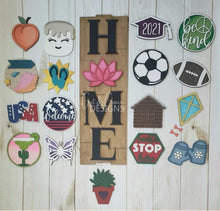 Load image into Gallery viewer, Interchangeable Shiplap Horizontal and Vertical Home Sign File SVG, Glowforge Laser, LuckyHeartDesignsCo