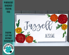 Load image into Gallery viewer, marigold layered floral file, SVG