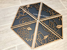 Load image into Gallery viewer, Triangle Floral Wall Art File SVG, Glowforge Laser, LuckyHeartDesignsCo