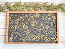 Load image into Gallery viewer, Floral Peony Background File SVG, Glowforge Laser, Flower Sign, LuckyHeartDesignsCo