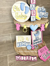 Load image into Gallery viewer, Baby Tiered Tray File SVG, Baby Shower Tier Tray, Glowforge Laser, LuckyHeartDesignsCo