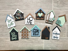 Load image into Gallery viewer, Standing Houses File SVG, Tiered Tray Houses, Glowforge Laser, LuckyHeartDesignsCo