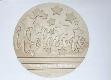 Load image into Gallery viewer, Patriotic Door Hanger File SVG, USA 4th of July America, Glowforge Laser, Lucky Heart DesignsCo