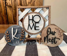Load image into Gallery viewer, Patterned Backer Boards for Interchangeable Shiplap Inserts File SVG, Glowforge Laser, LuckyHeartDesignsCo