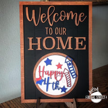 Load image into Gallery viewer, Backer Boards for Interchangeable Shiplap Rounds File SVG, Glowforge Laser, Welcome sign, Home Sweet Home Sign, LuckyHeartDesignsCo