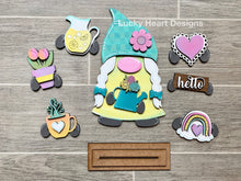 Load image into Gallery viewer, Standing Gnome Girl File SVG, Glowforge Laser, LuckyHeartDesignsCo