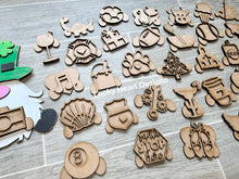 Load image into Gallery viewer, Interchangeable Gnome Family Bundle File SVG, Glowforge, LuckyHeartDesignsCo