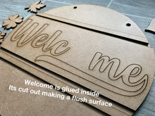 Load image into Gallery viewer, Welcome Interchangeable Door Hanger File SVG, Glowforge, LuckyHeartDesignsCo