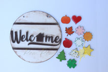 Load image into Gallery viewer, Welcome Interchangeable Door Hanger File SVG, Glowforge, LuckyHeartDesignsCo