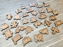 Load image into Gallery viewer, More Extra Shapes for the Tiered Tray Gnome Interchangeable File SVG, Glowforge, LuckyHeartDesignsCo