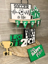 Load image into Gallery viewer, Soccer Tiered Tray File SVG, Glowforge Laser, Team Tier Tray, LuckyHeartDesignsCo