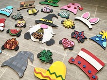 Load image into Gallery viewer, Standing Interchangeable Gnome File SVG, Glowforge Home Sign, LuckyHeartDesignsCo