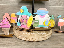 Load image into Gallery viewer, Standing Summer File SVG, Glowforge Gnome, Flip-flops Sunshine, LuckyHeartDesignsCo