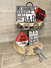 Load image into Gallery viewer, Dad Tiered Tray File SVG, Father's Day Glowforge, LuckyHeartDesignsCo