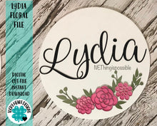 Load image into Gallery viewer, Lydia Floral File SVG, glowforge flower