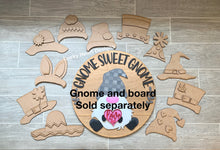 Load image into Gallery viewer, Interchangeable Gnome Hats File SVG, Glowforge Sign Laser, LuckyHeartDesignsCo