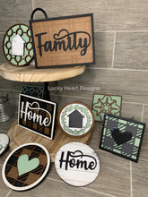 Load image into Gallery viewer, Patterned Tiered Tray Backers File SVG, Glowforge SIGN, LuckyHeartDesignsCo