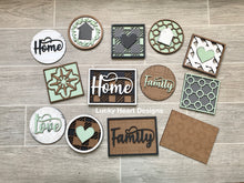 Load image into Gallery viewer, Patterned Tiered Tray Backers File SVG, Glowforge SIGN, LuckyHeartDesignsCo