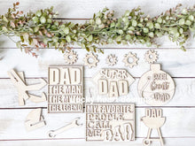 Load image into Gallery viewer, Dad Tiered Tray File SVG, Father's Day Glowforge, LuckyHeartDesignsCo