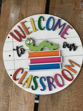 Load image into Gallery viewer, Interchangeable School Sign, SVG FILE glowforge door hanger