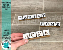 Load image into Gallery viewer, Mini Scrabble Tiles for Tiered Trays file SVG, digital download for Glowforge, alphabet file