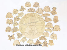 Load image into Gallery viewer, Extra Shapes for 15" Shiplap Interchangeable Gnome File SVG, Glowforge Laser, LuckyHeartDesignsCo